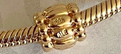PANDORA | 14K GOLD BARREL CHARM ✪NEW✪ 750242 AUTHENTIC RETIRED RARE 585 ALE USA - Image 1 of 4