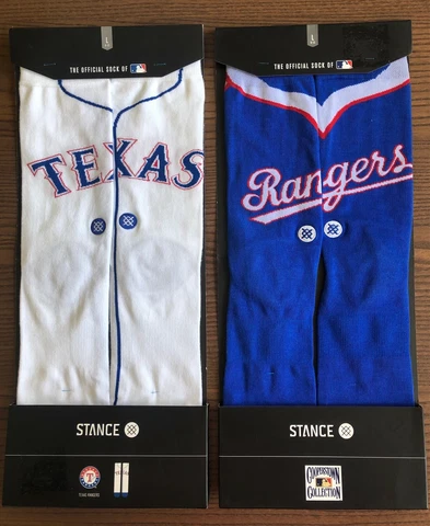 NEW Stance MLB TEXAS RANGERS Jersey Stadium Socks Medium 6-8.5 & Large 9-12 Cover