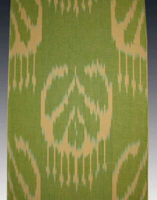 11 Yard HAND MADE UZBEK Natural 100% COTTON IKAT FABRIC # 2524 - Image 1 of 4