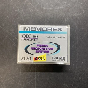 Sealed Memorex QIC 80 Formatted~ 120 MB Data Cartridge - Picture 1 of 2