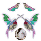 New 2 x Hummingbird Badge Embroidered Applique Sew On Patch Cloth Fabric DIY cr