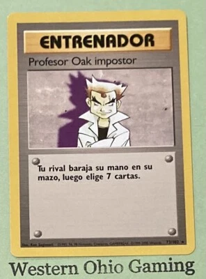 Pokemon TCG Profesor Oak impostor #73 SPANISH Imposter Professor Oak Base Set - Image 1 of 2