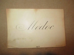 ancien étiquette Médoc vin milieu XX ème - Picture 1 of 1