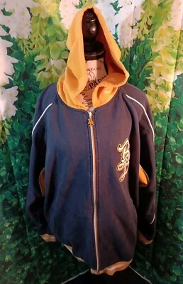 Chaqueta Universitaria Bad Boy Para Hombres Talla XL Azul Dorado Logo Bolsillos con Capucha Leer Más Abajo De Colección Foto 1 de 4