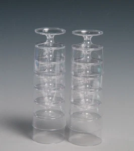 48x 60ml 2oz Reusable Plastic Wine Glasses Goblets Toasting Party Wedding Events - Picture 1 of 3