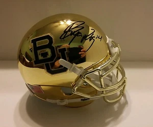 Baylor Bryce Petty signierter goldener Minihelm mit Echtheitszertifikat - Bild 1 von 1