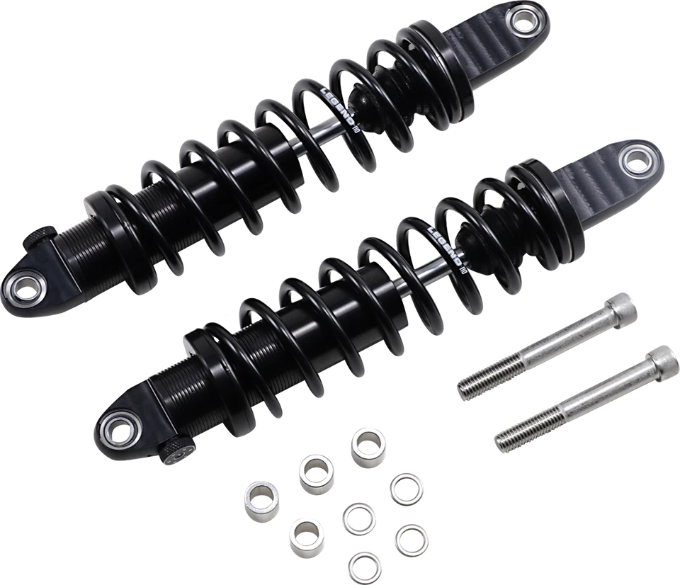 Amortiguadores de bobina ajustables Legend REVO-A - negros - STD. - 14" - Harley Dyna 91-17 Foto 1 de 1