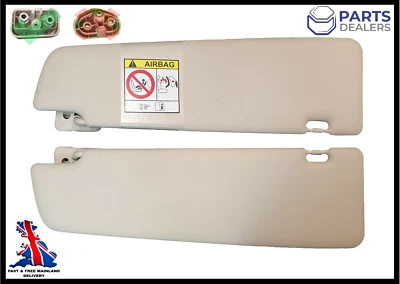 GENUINE PEUGEOT BOXER FIAT DUCATO CITROEN RELAY 2007-2023 SUN VISORS SET PAIR - Image 1 of 4