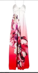 Roberto Cavalli Multicolour Silk Evening Gown IT 40 Rare Resort 2013 - Picture 1 of 12