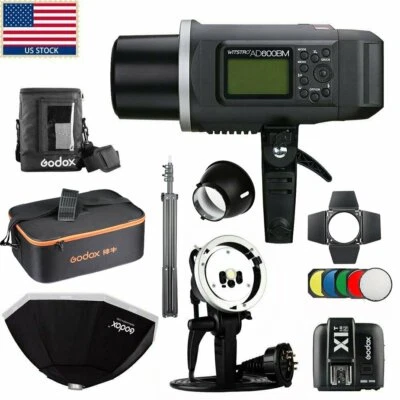 Godox AD600BM 600W GN87 1/8000 HSS Studio Flash Strobe Kit W/ Reflector F Nikon - Image 1 of 4