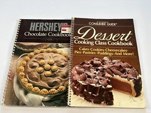 VTG 80s Dessert Cookbook 1982 and Hershey's Chocolate Cookbook 1989 - Picture 1 of 9
