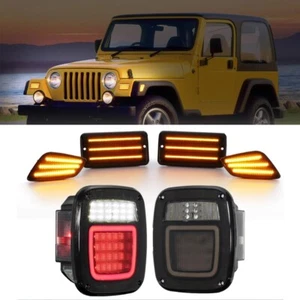 83 LED Tail Light+Turn Signal LED Side Marker Light For 97-06 Jeep Wrangler TJ - Picture 1 of 12
