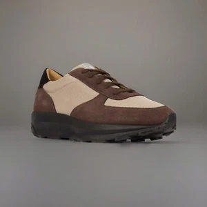 UNSEEN 'Trinity Tech' Sand Brown Black Leather Trainers Sneakers RRP: £275.00 - Picture 1 of 7