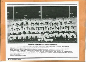 NEW YORK YANKEES WORLD CHAMPIONS 1949 TEAM PICTURE - Picture 1 of 2