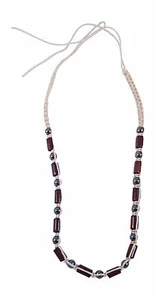 Nuevo Collar de Cáñamo Surfista para Hombres con Cuentas de Madera y Pistola #N2126 - Imagen 1 de 3
