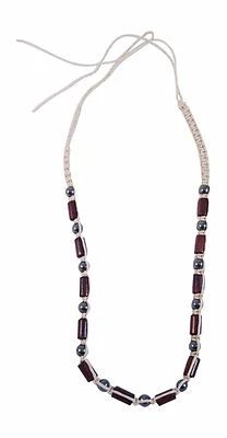 Nuevo collar de cáñamo surfista para chicos con cuentas de madera y metal #N2126 Foto 1 de 3