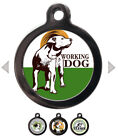 Personalised Pet ID Tags Working Farmer Dog Identity Name Metal Disc for Dogs