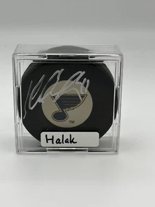 Jaroslav Halak Autographed Signed St Louis Blues Hockey Puck Case Included - Picture 1 of 1