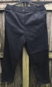 ASOS Design Women’s Premium Textured Jersey Pleat Front Pant Trouser Black Sz 12 - Picture 1 of 11
