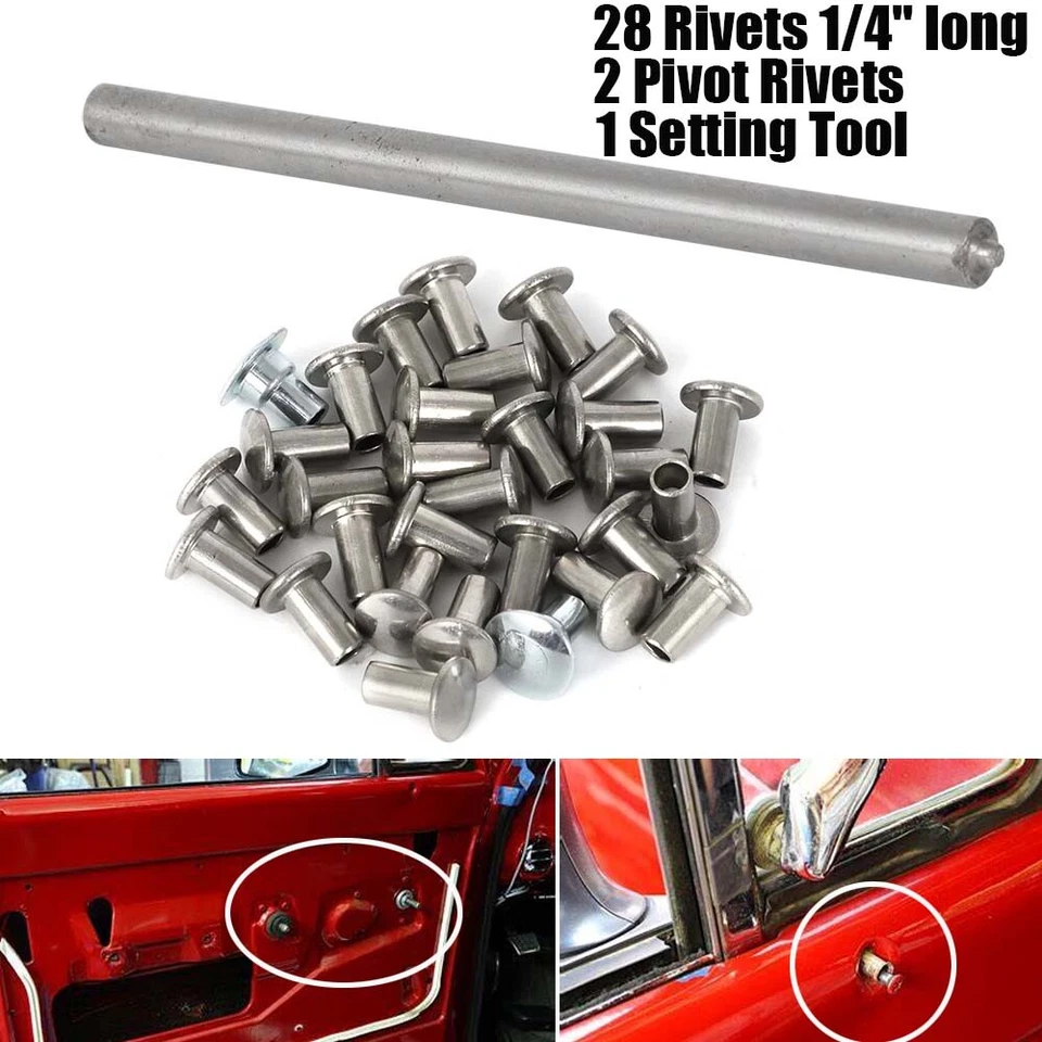 For 1951-1972 Chevrolet Vent Window Assembly Rivet Kit Chevy GMC Pickup Suburban Foto 1 de 4