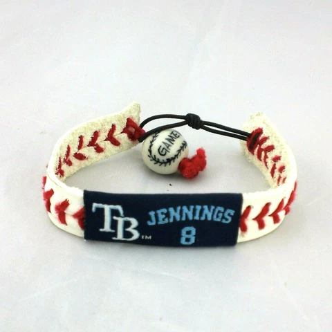 Tampa Bay Rays Bracelet Genuine Baseball Leather Jennings 8 NEW MLB Unisex Adult Cover