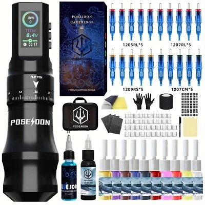 Tattoo Kit POSEIDON High Quality Tattoo Pen Kit For Permanent Makeup Tattoo - image 1 of 4