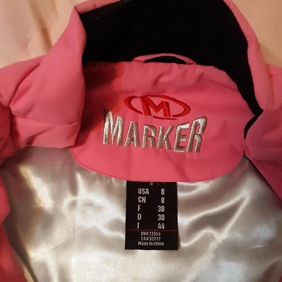 Marker 滑雪背心女式粉色黑色全拉链 8(M) 码 — 第 1/4 张图片