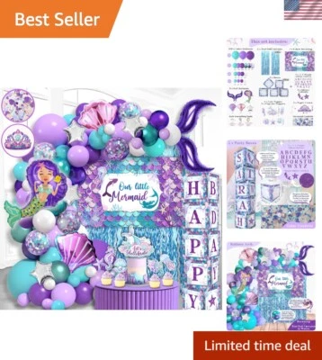 Kit de fiesta con temática de Sirenita encantadora: 248 piezas para momentos inolvidables Foto 1 de 4