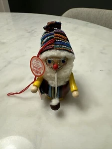 Cubo de libros vintage Steinbach madera adorno de Navidad barba abuelo pipa para fumar 3 - Imagen 1 de 17