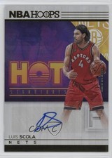 2016-17 Panini NBA Hoops Hot Signatures Luis Scola #41 Auto