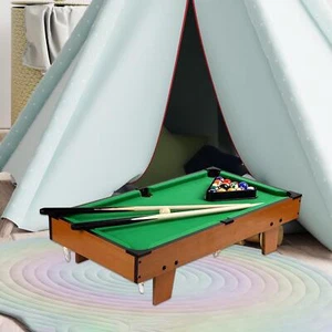 Pool Table Set Billiard Cues Mini Tabletop Billiards for Boys Girls Kids - Picture 1 of 7
