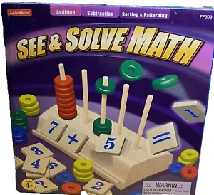 Math Learning Game See and Solve Math By Lakeshore Wooden Educational - Picture 1 of 19