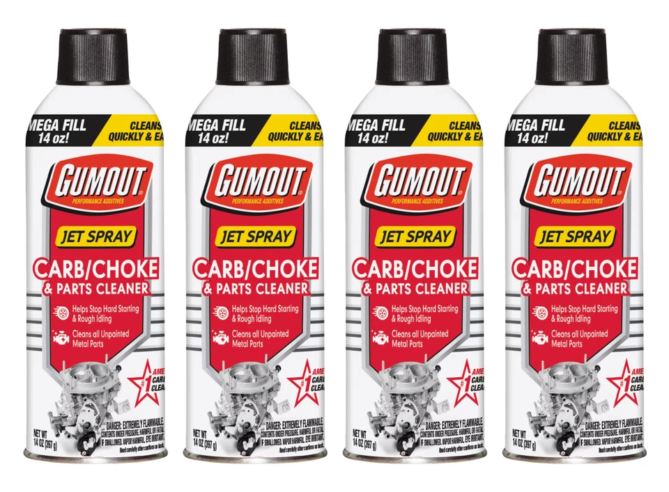 (4 pack) Gumout 800002231W Jet Spray Carb, Choke and Parts Cleaner Quick & Easy - Image 1 of 1