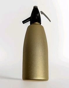 1960's Seltzer Bottle Gold Aluminum Mid Century Modern Sparkles - Picture 1 of 11