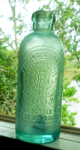 FAILING & WAGNER BOTTLING WORKS - CHICAGO, IL Hutchinson Flasche - 1890er Jahre (a4024) - Bild 1 von 6