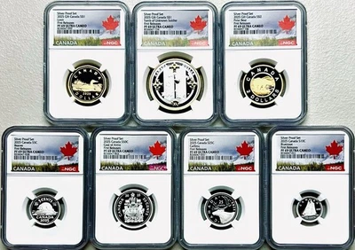 2025 CANADA TOMB OF UNKNOWN SOLDIER 7-COIN SILVER PROOF SET NGC PF69 POP-1 EBAY - Image 1 of 4