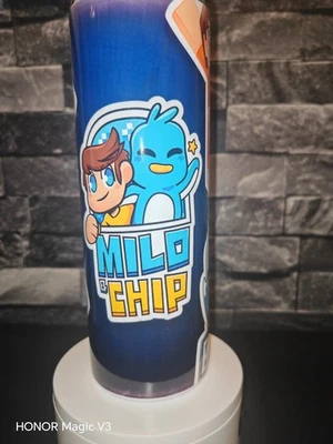 Milo and Chip Minecraft 20oz Stainless Steel Tumbler with Straw