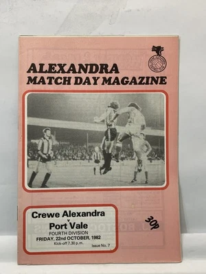 Crewe Alexandra v Port Vale Match Day Magazine 1982 Fourth Division Programme - Image 1 of 4