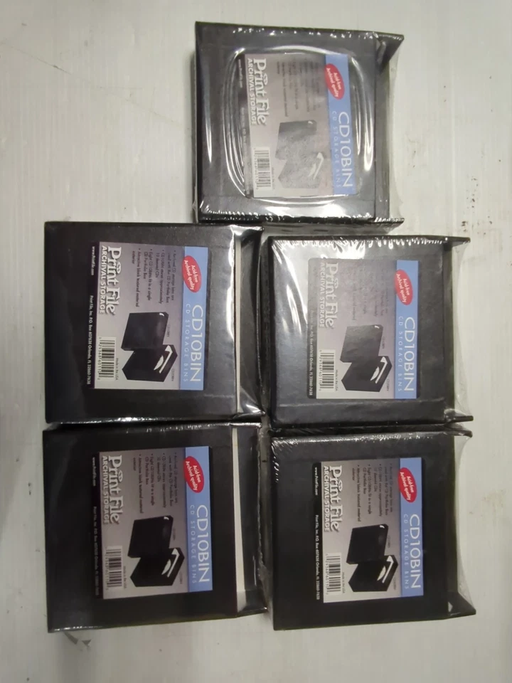 (5) Printfile 10 CD Storage Bin CD10BIN for 10 Sleeved CD DVD - NEW F05 - Image 1 of 1