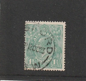Australia 1914-1924:1d.1/2 Green King George V Head, 2nd Watermark. Fine Used. - Picture 1 of 2
