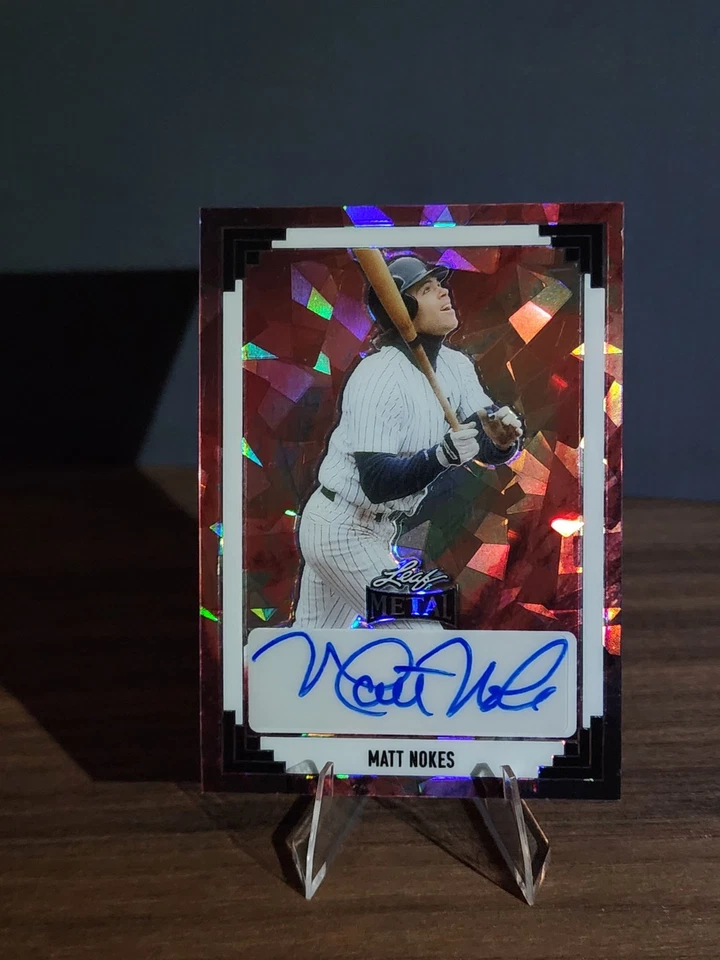 Leaf Metal Matt Nokes Shattered Glass Galaxy Auto 1/1 - Image 1 of 3