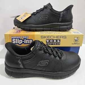 NEU Skechers Work Damen-Slipper Größe 7 Arbeitskleidung rutschfest schwarz 108218 - Bild 1 von 11