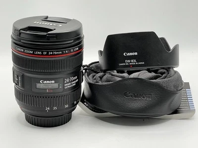 CANON EF 24-70mm 1:4 L IS USM LENS - BELOW-AVERAGE - E F 24-70 mm f/4.0L - Image 1 of 4