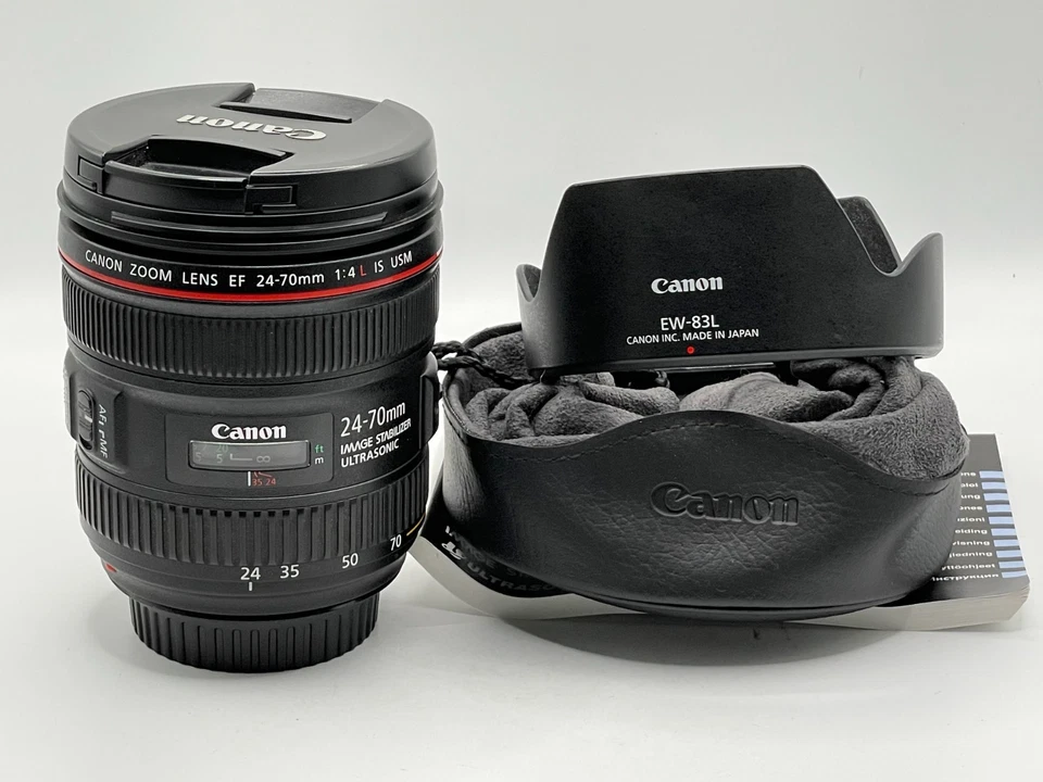 CANON EF 24-70mm 1:4 L IS USM LENS - BELOW-AVERAGE - E F 24-70 mm f/4.0L - Image 1 of 4