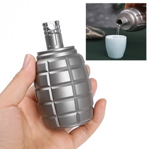 Frasco de cadera de titanio de 100 ml ultraligero portátil a prueba de fugas bolsillo flagón tapa de rosca - Imagen 1 de 13