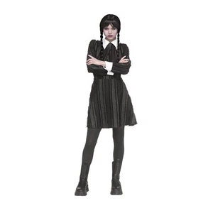 Fun World Creepy Coed Wednesday Addams Women's Costume - Picture 1 of 3