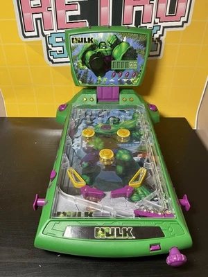 Máquina de Pinball Electrónica Marvel Incredible Hulk Probada Funciona RARO Juego De Colección Foto 1 de 4