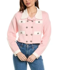 Alice + Olivia - NWT $595 - Verdell Wool-Blend Sweater Jacket Sz L /US 12 - Picture 1 of 9