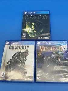 Lot Of (3) CIB PS4 Games COD Advanced Warfare Medievil Alien Isolation  - Picture 1 of 10