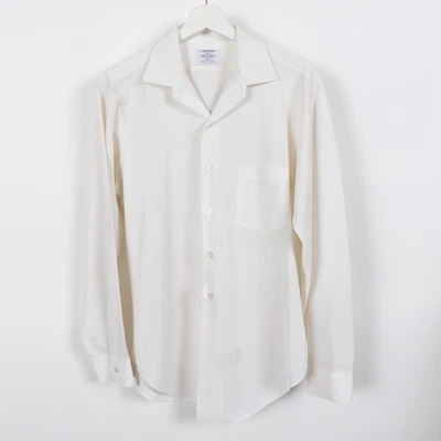 Vintage Arrow Dectolene Shirt Mens Large White True Vintage Dacron 70s USA Made - Image 1 of 4